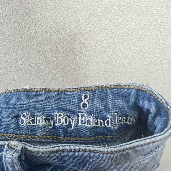 Resfeber Women's Ripped Boyfriend Jeans Stretch Distressed Jeans Capri 8 - Picture 7 of 7